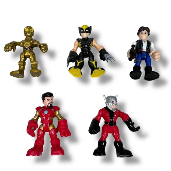 Hasbro Playskool Heroes Marvel Super Hero Adventures Minifigures Loose Lot of 5 - Picture 1 of 9